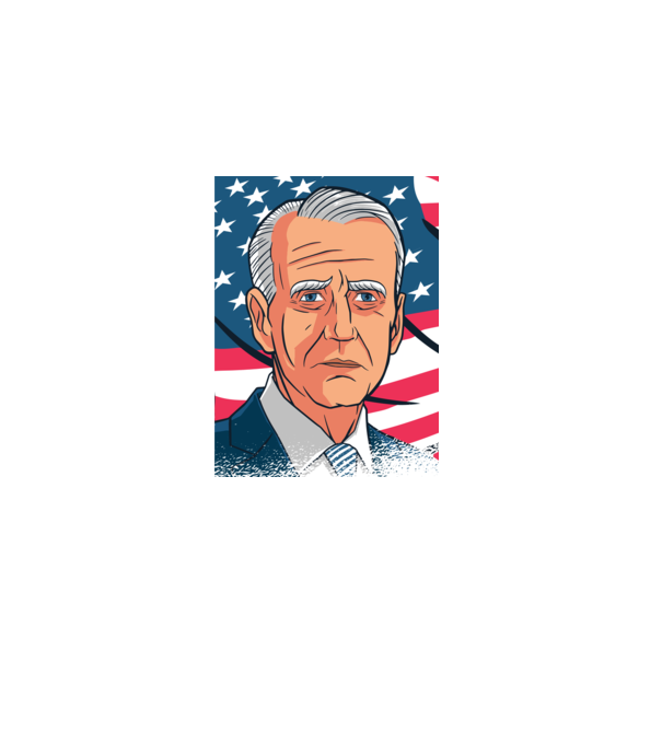 Joe Biden USA model negru pe tricou