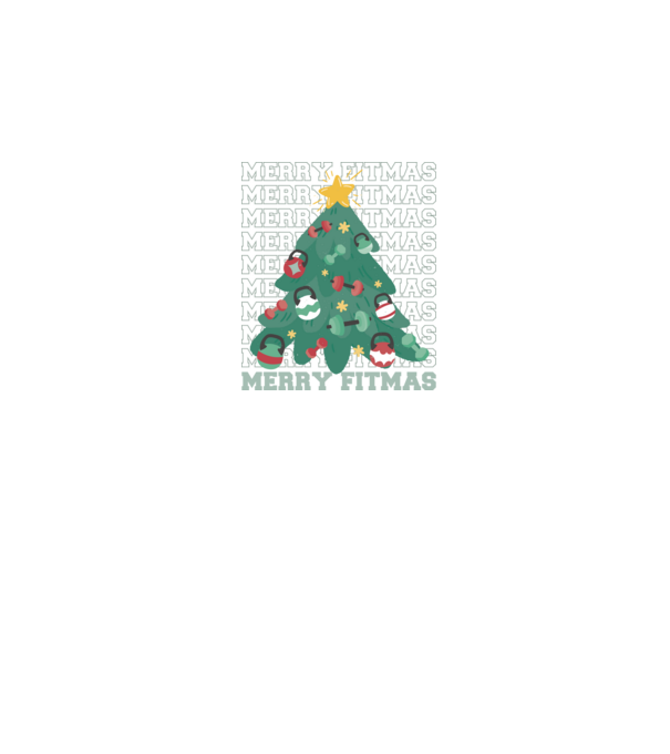 Merry Fitmas Fitmas Pom de Crăciun Fitness model negru pe tricou