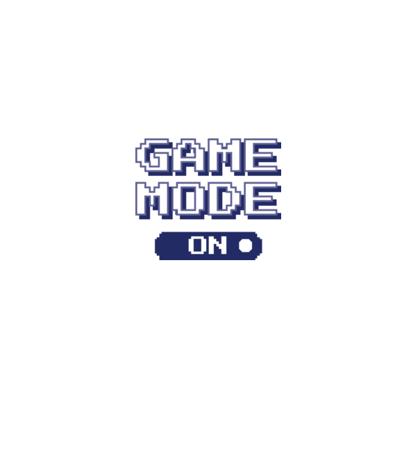 Game mode on Gamer pixel model alb pe tricou