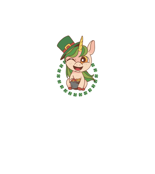 St Patrick Unicorn model gri închis pe tricou