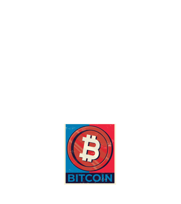 Bitcoin Criptomonedă model albastru închis pe tricou