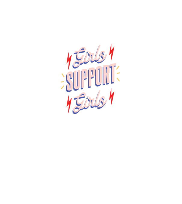 Girls Support Girls Ziua Femeii model negru pe tricou