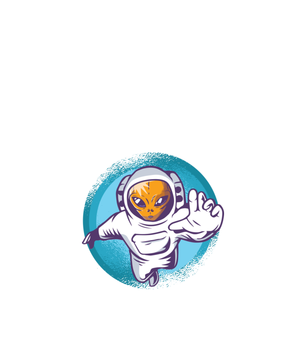 Alien Astronaut model negru pe tricou