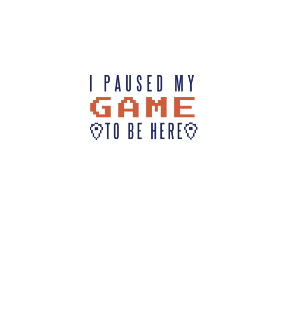 I Paused my game to be here model alb pe tricou