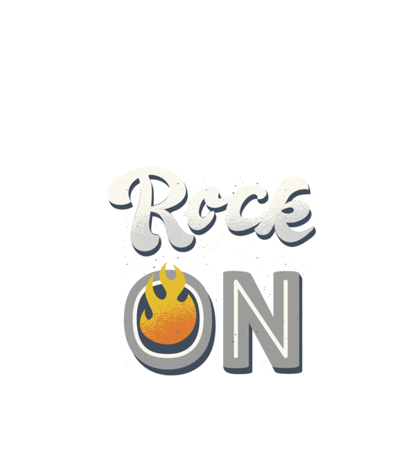 Rock On model negru pe tricou