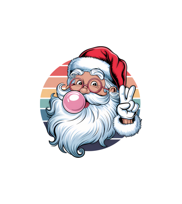 Bubble gum santa model nisipiu pe tricou