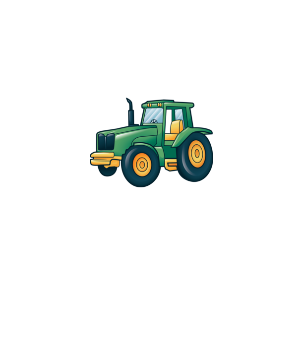 Desen Tractor model gri pe tricou