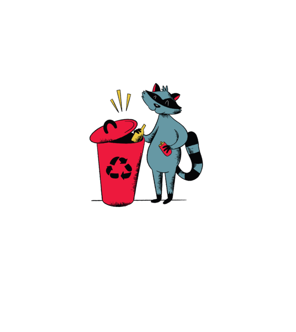 Reciclare Raton model gri pe tricou