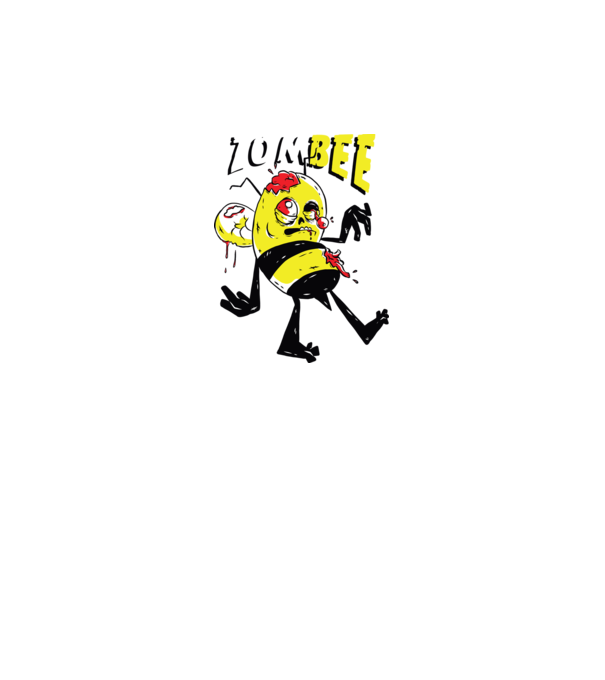 Zombee Albină Zombie model gri pe tricou