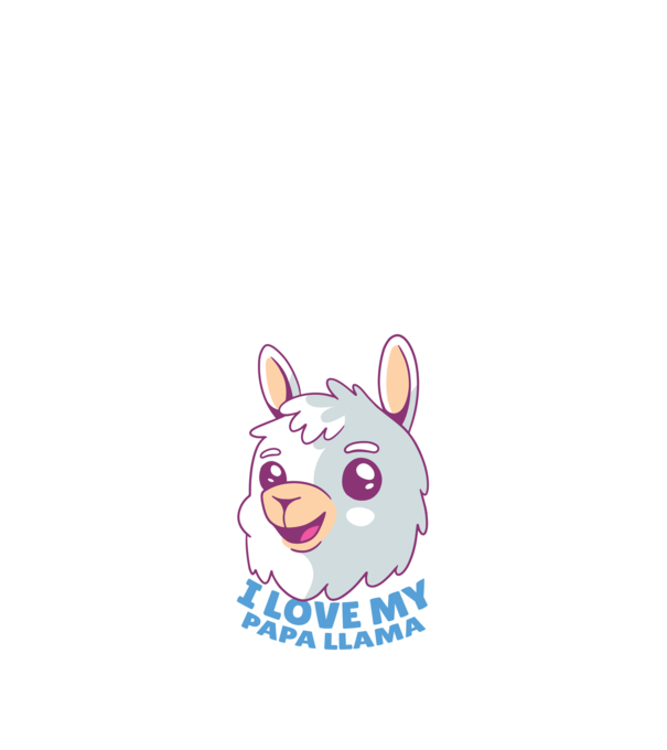 I Love My Papa Llama tricou drăguț cu lamă pentru bunicul model nisipiu pe tricou