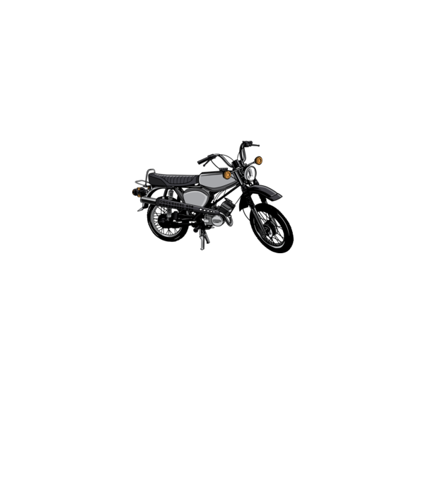 Motocicletă model alb pe tricou
