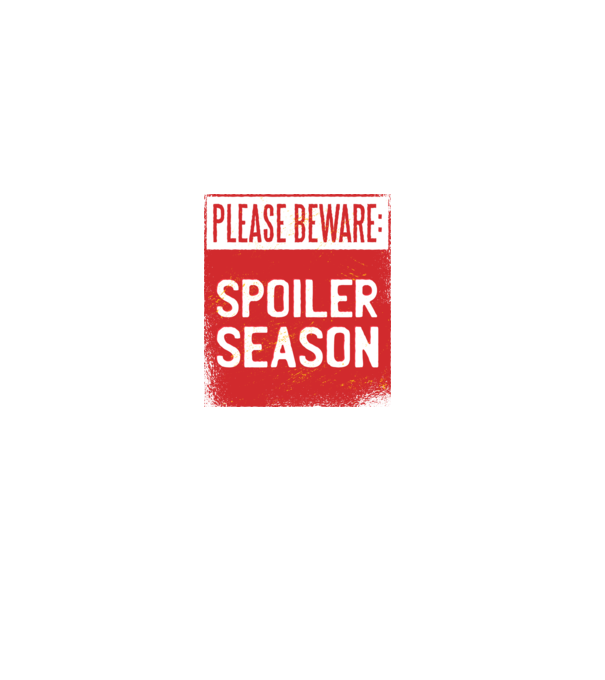 Atenție! Pericol de spoiler model alb pe tricou