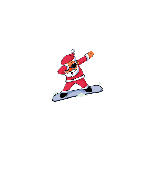 Moș Crăciun Snowboard DAB tricou amuzant model turcoaz pe tricou