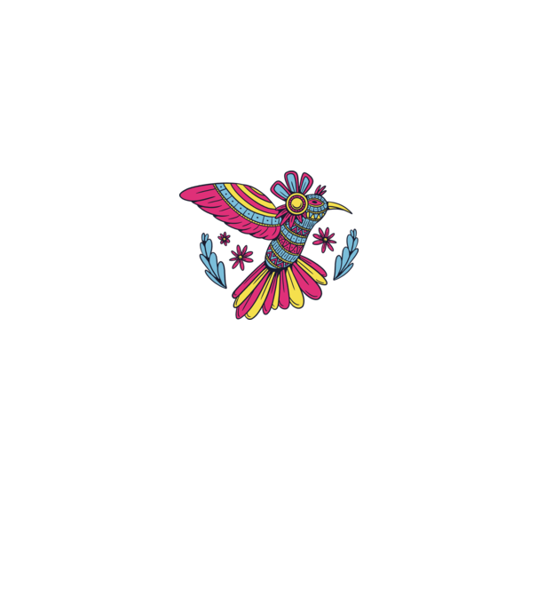 Mandala Colibri model negru pe tricou
