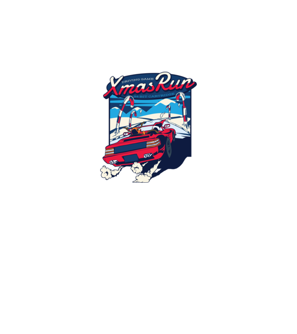 Xmas Outrun Retro Jucărie Crăciun model gri închis pe tricou
