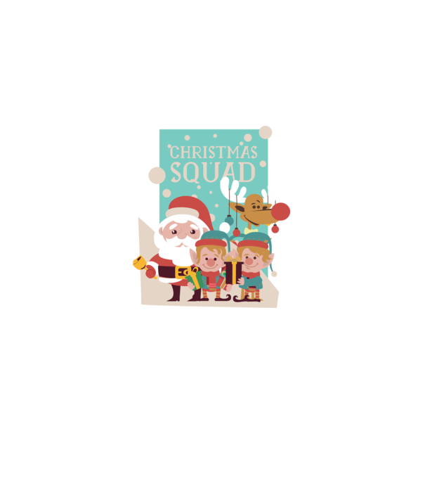 Christmas Squad Echipa de Crăciun model verde pe tricou