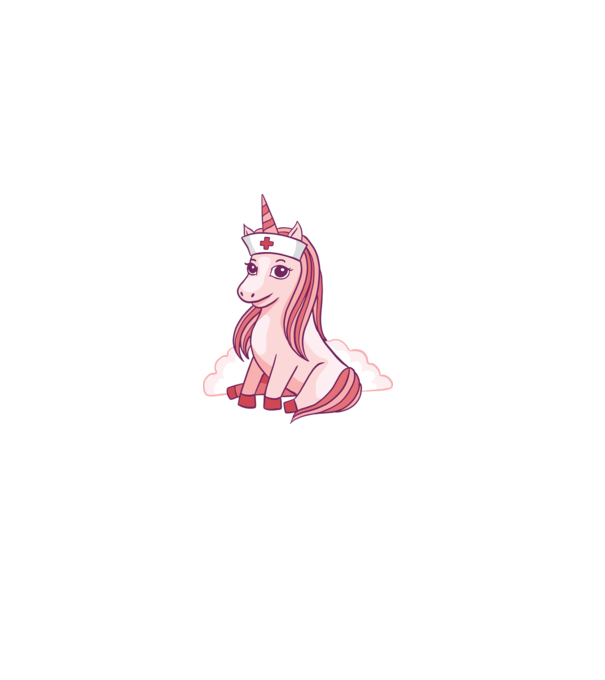 Îngrijitor unicorn model alb pe tricou