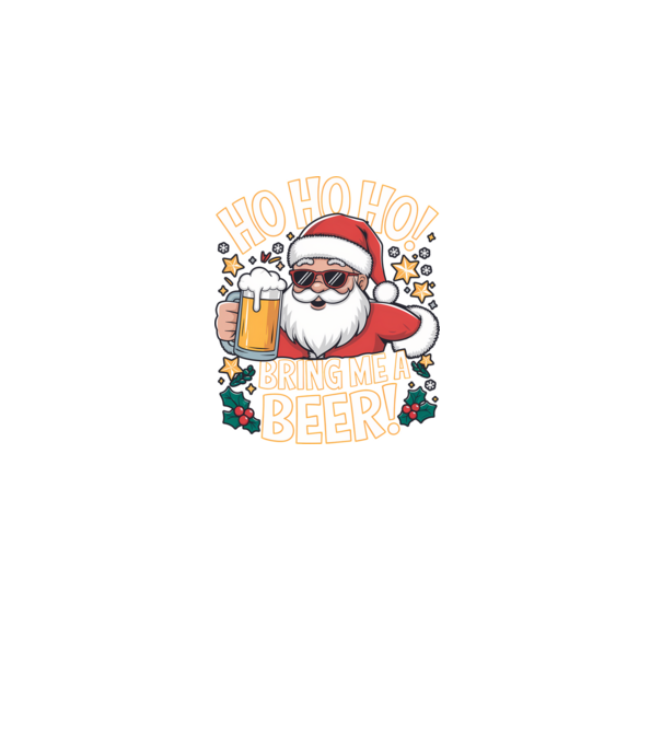 HO HO HO bring me a BEER santa Negru model negru pe tricou