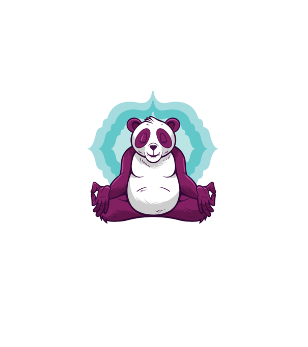 Panda Meditație model roz deschis pe tricou