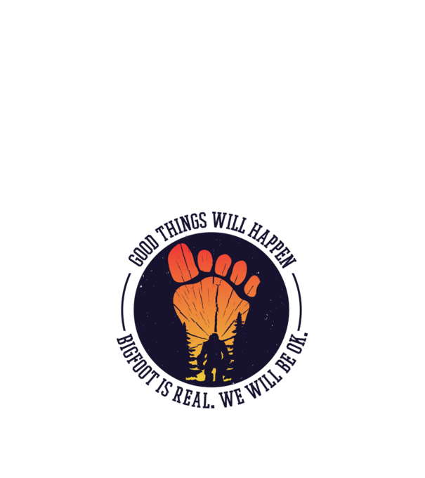 Bigfoot is real model alb pe tricou