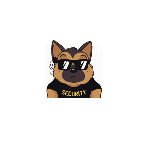 Ciobănesc german Security tricou amuzant cu Câine model alb pe tricou