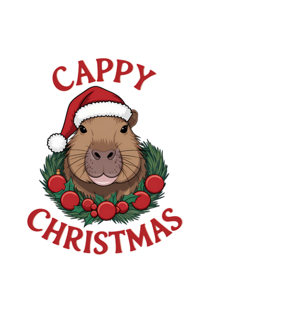 Cappy Christmas 2 model negru pe tricou