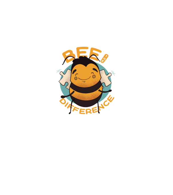 Bee the Difference - Fii tu însuți diferența model negru pe tricou