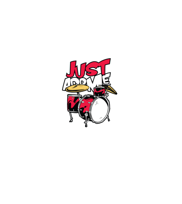 Just add me Drums model albastru deschis pe tricou