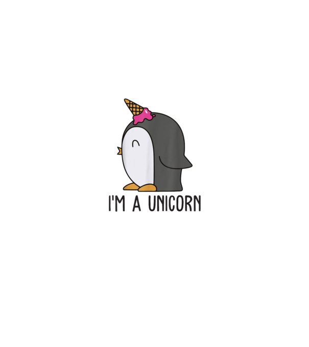 'I''m a unicorn - penguin' model roz deschis pe tricou