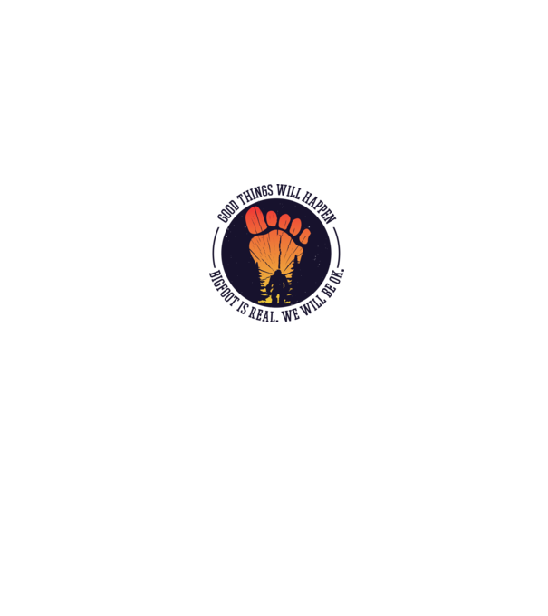 Bigfoot is real model alb pe tricou
