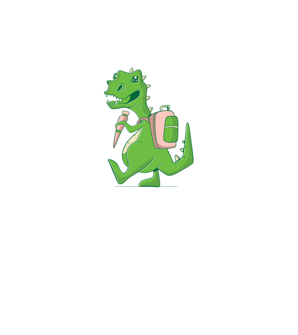 Elev Dino model negru pe tricou