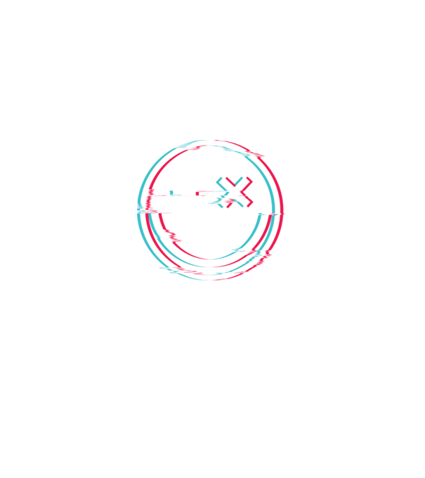 Smile glitch neon tiktok style model negru pe tricou