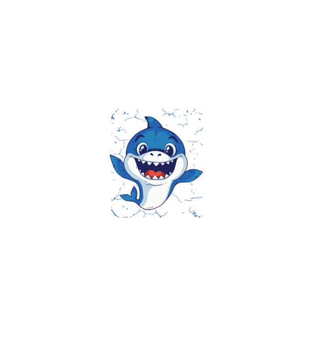 Baby Shark tricou drăguț cu rechin model alb/roșu pe tricou