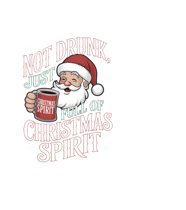 Christmas Spirit Santa model negru pe tricou