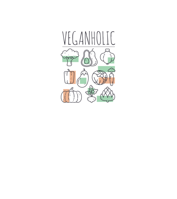 Veganholic model alb pe tricou