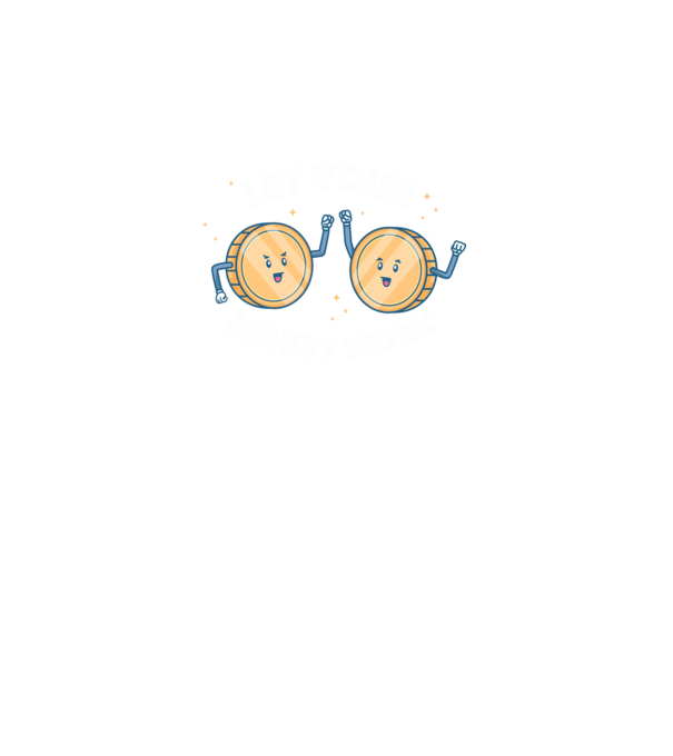 Let Your Money Work model negru pe tricou
