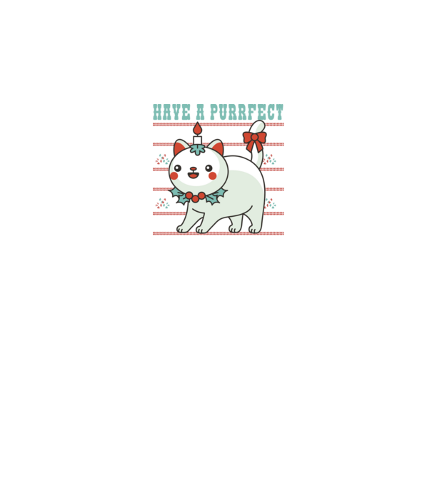 Have a Purrfect Christmas model negru pe tricou