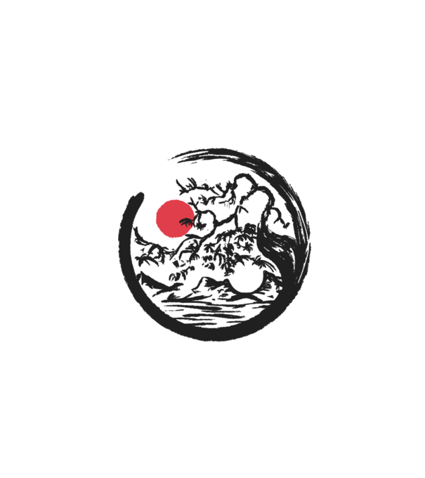 Yin-Yang Bonsai model alb pe tricou