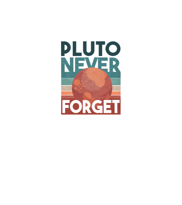 Pluto never forget model negru pe tricou