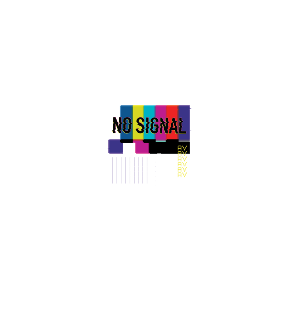 No Signal TV Eroare de transmisie model negru pe tricou