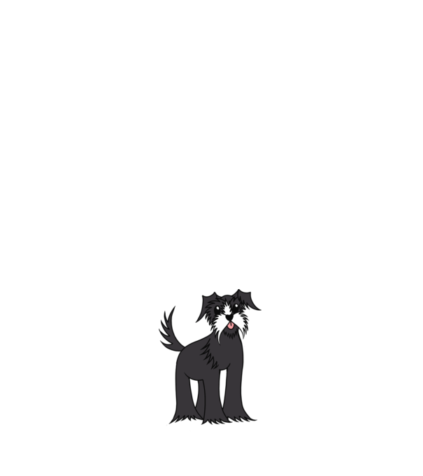 Desen Schnauzer model negru pe tricou