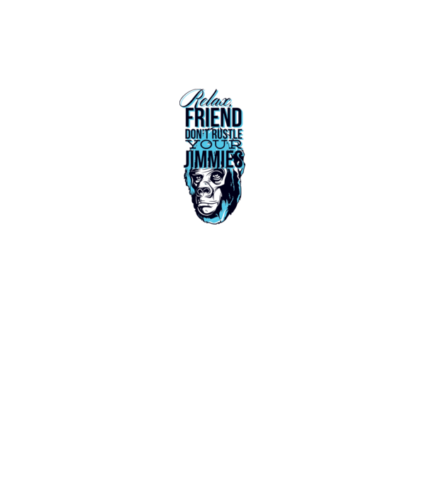 Relax Friend model alb pe tricou