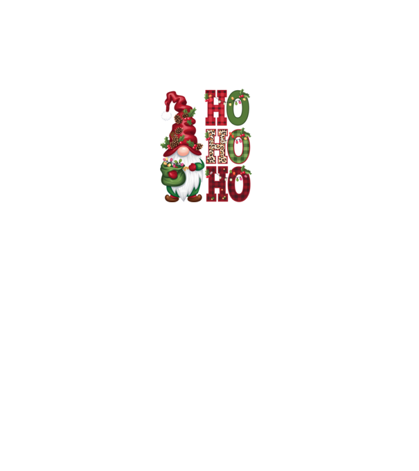 HOHOHO Gnome model negru pe tricou