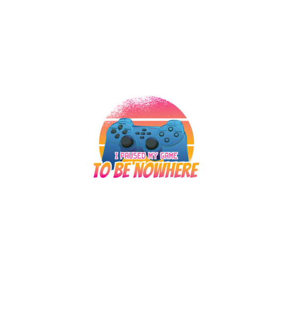 I paused my game to be nowhere model negru pe tricou