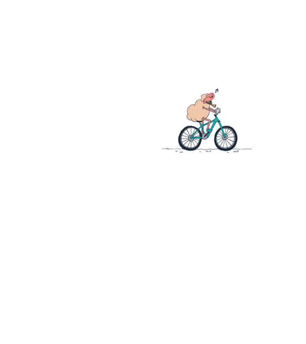 Miel cu bicicletă model galben neon pe tricou