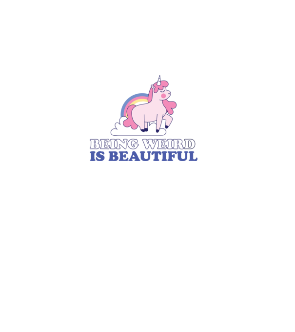 A fi ciudat este minunat Unicorn model roz deschis pe tricou