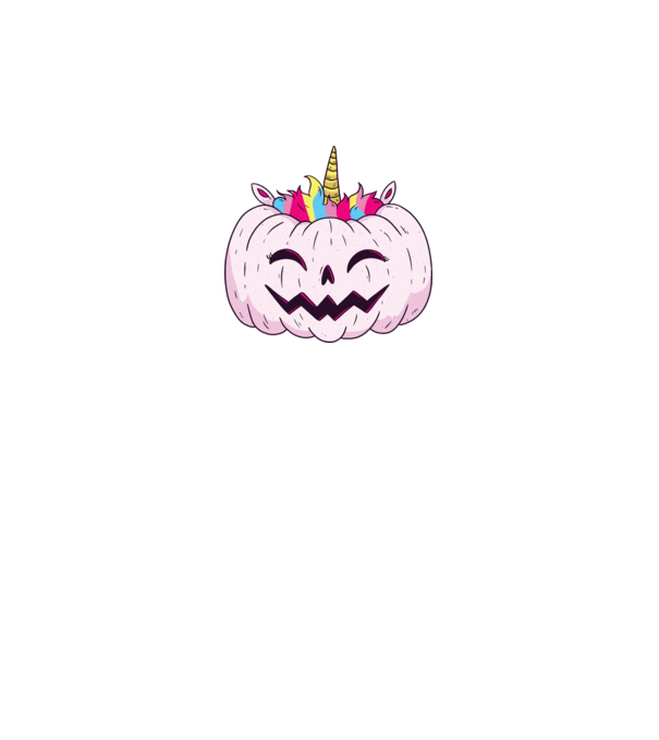 Unicorn Dovleac Halloween model gri pe tricou