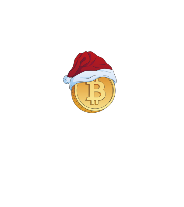 Crăciun Bitcoin model gri pe tricou