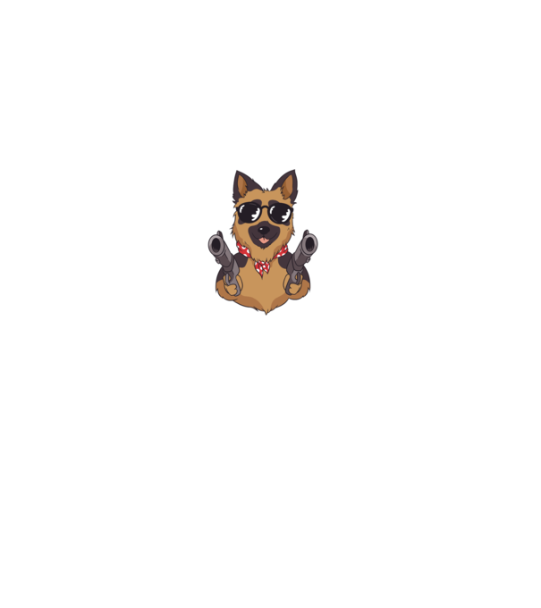 Pew Pew Pew Madafakas Ciobănesc german model negru pe tricou