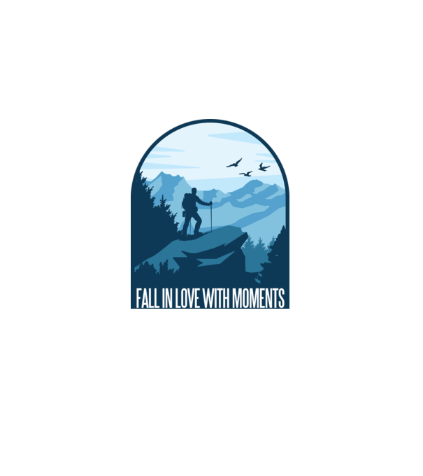 Fall in love with moments model albastru deschis pe tricou
